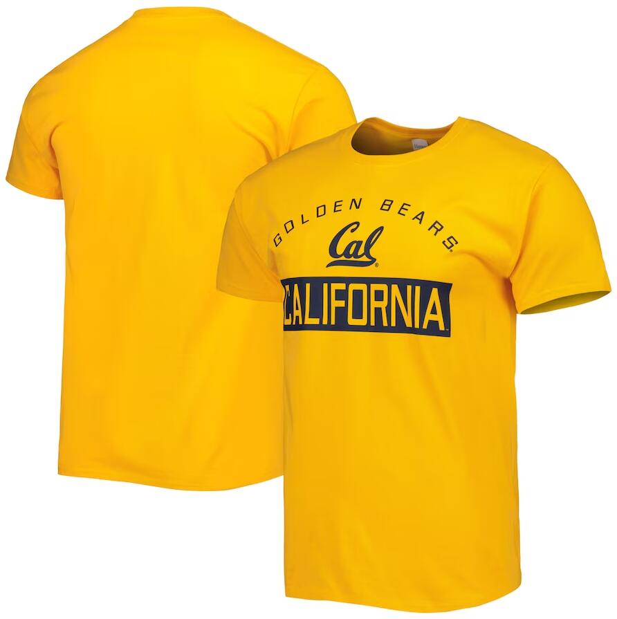 Custom Calfornia Golden Bears Name And Number Tshirts-Gold